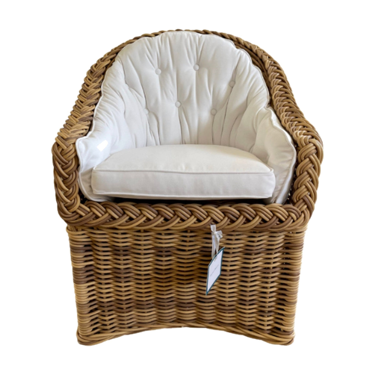 Captains Wicker Dining Lounge on a white background