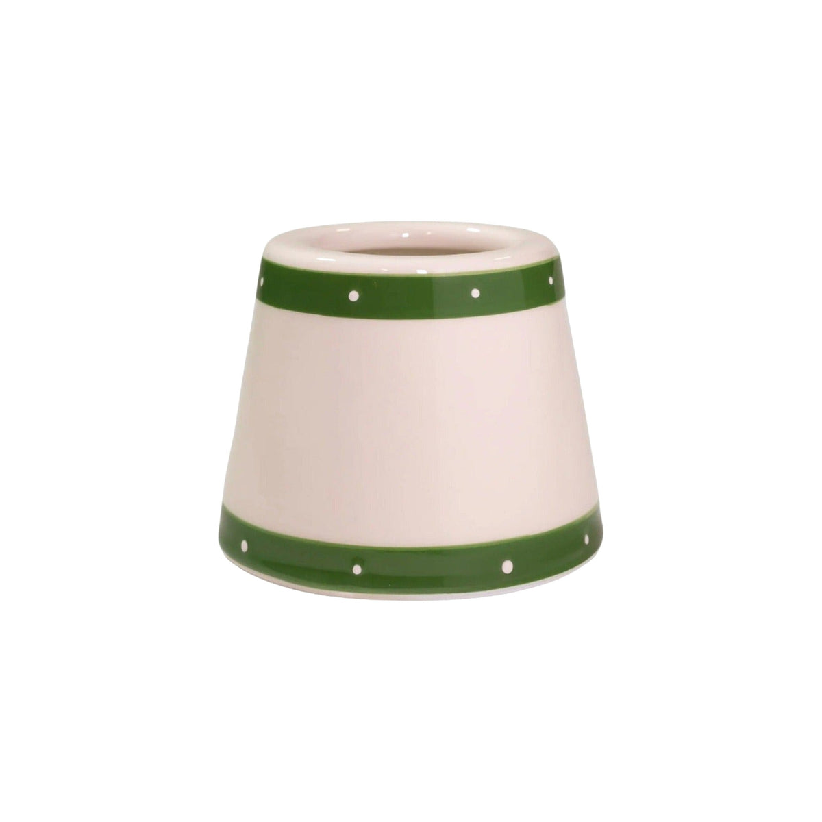 Ceramic  Lampshade with Hand Painted Border on white