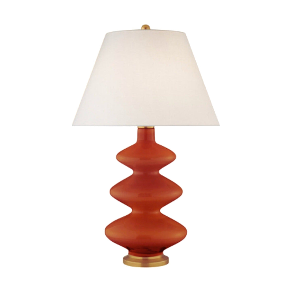 Triple Oval Red Lamp on white