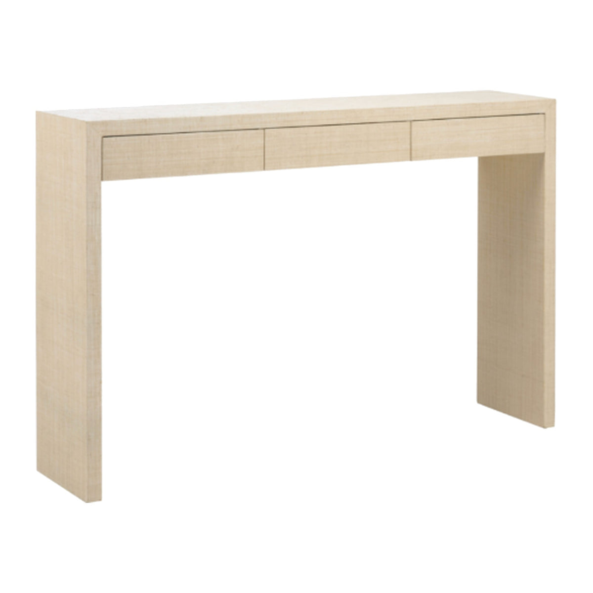 Cream Raffia Console on a white background