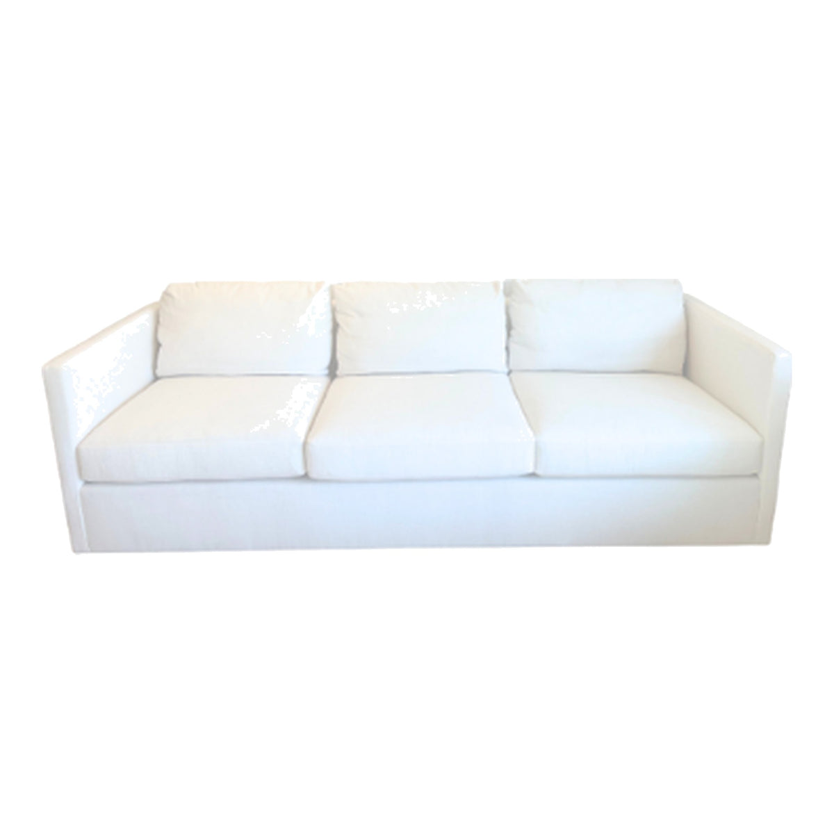 NEW Danielle Rollins Custom Upholstered Tuxedo Sofa on a white background