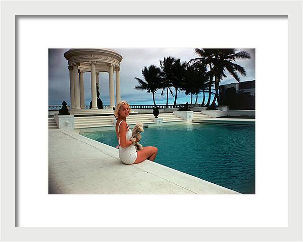 C.Z. By The Pool by Slim Aarons