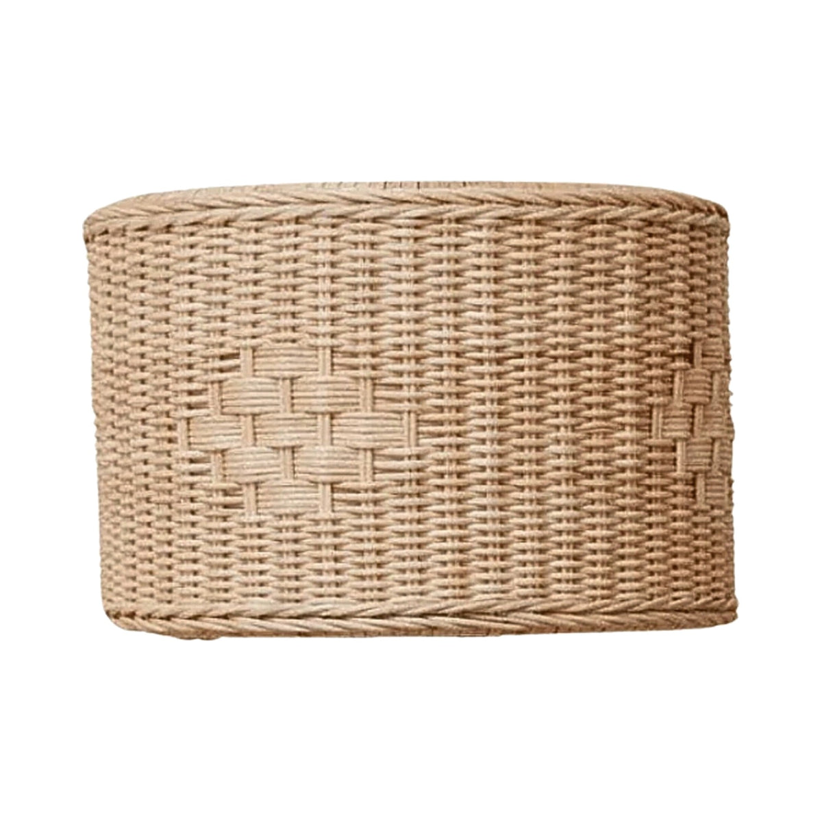 Drum Rattan Lampshade on white