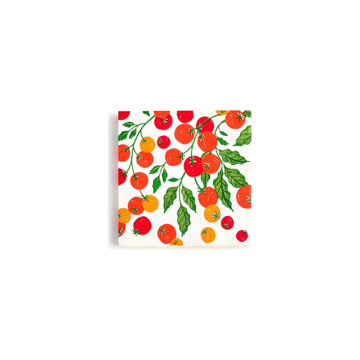 Garden Harvest Paper Cocktail Napkin, shown on a white background