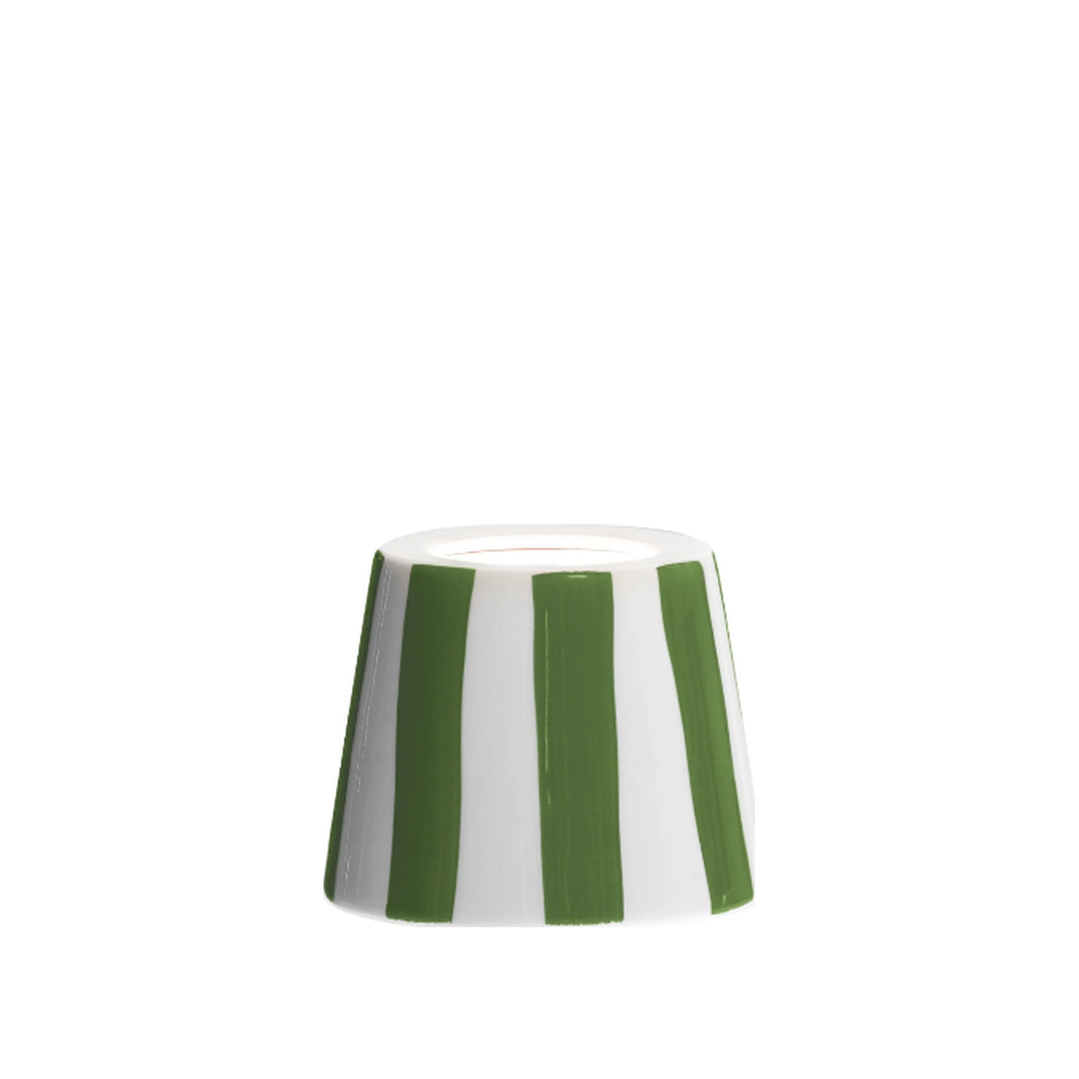 Green Stripe Ceramic Shade, shown on a white background