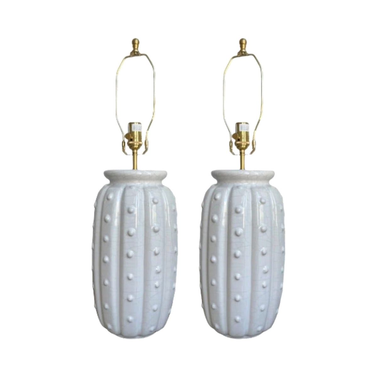 A Pair, Vaughan Hartford Table Lamps on white