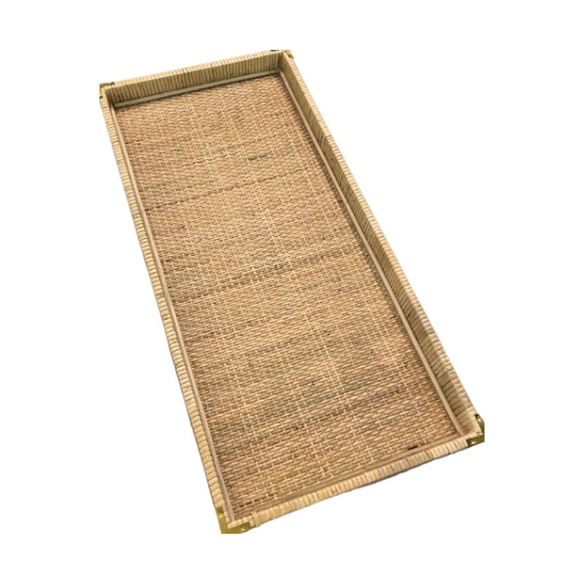 Large Rattan Tray on a white background
