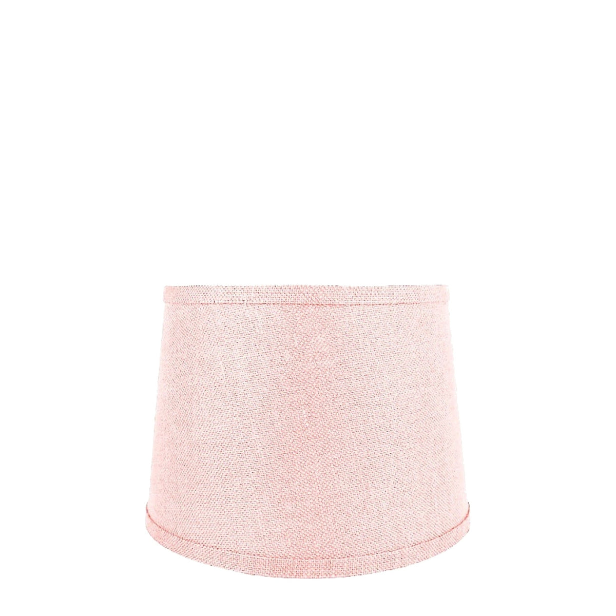 Linen Blush Pink Drum Lampshade on white