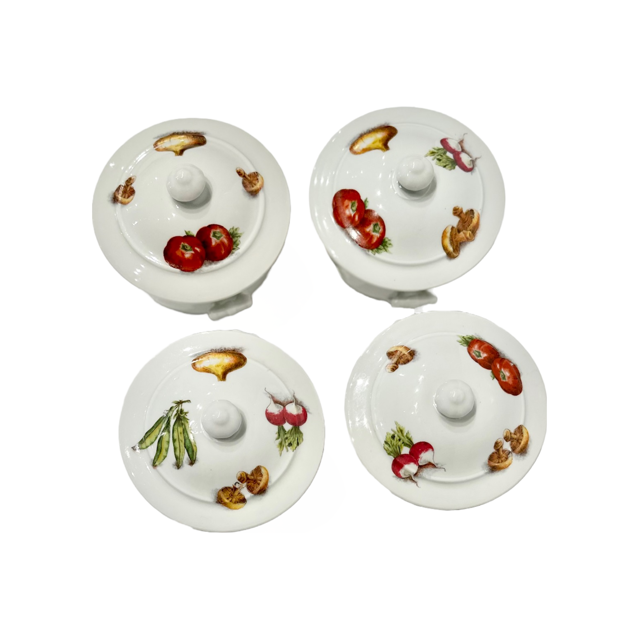 Set of 4 Apilco Mini Vegetable Tureens