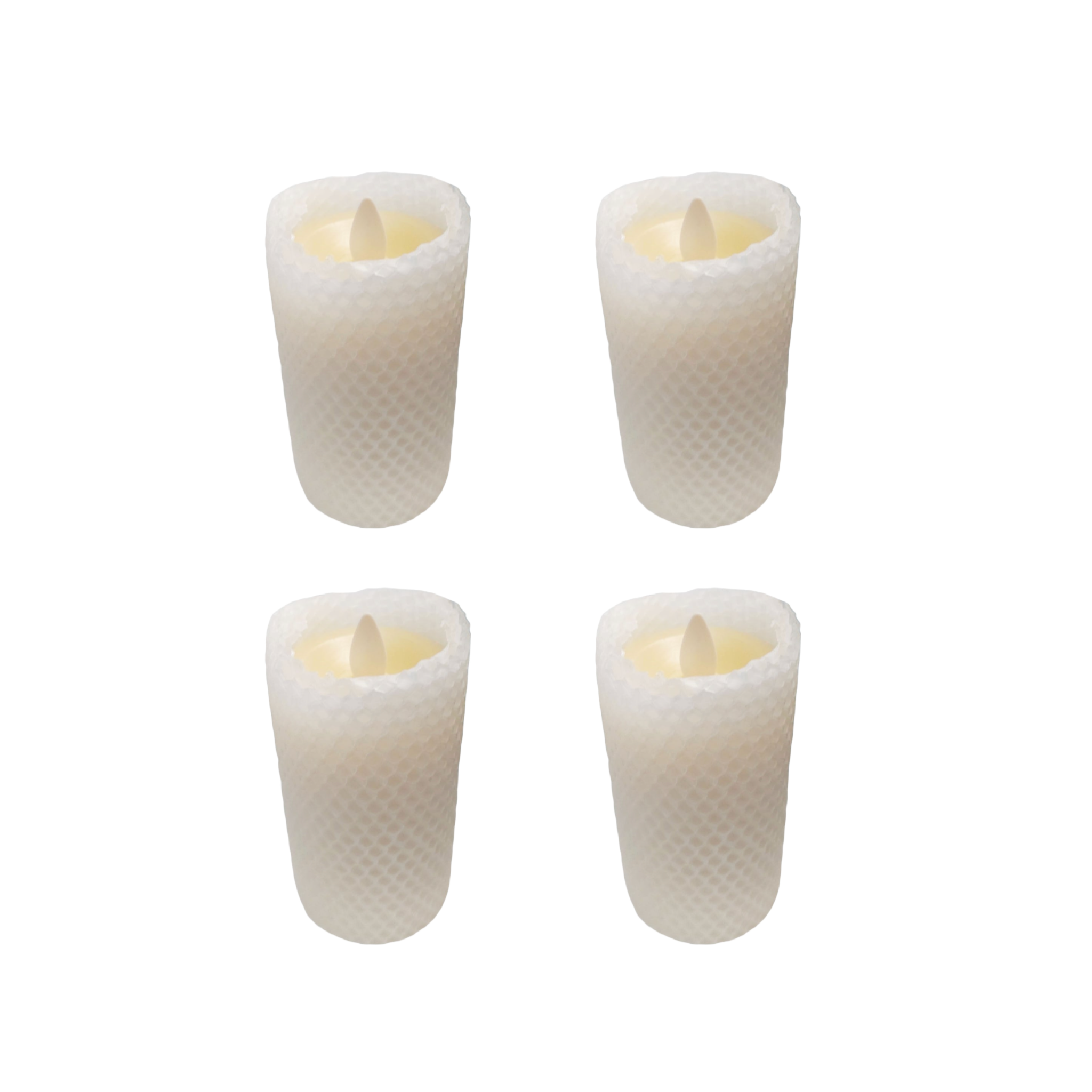 4.5" Ivory E-Votives, Set of 4