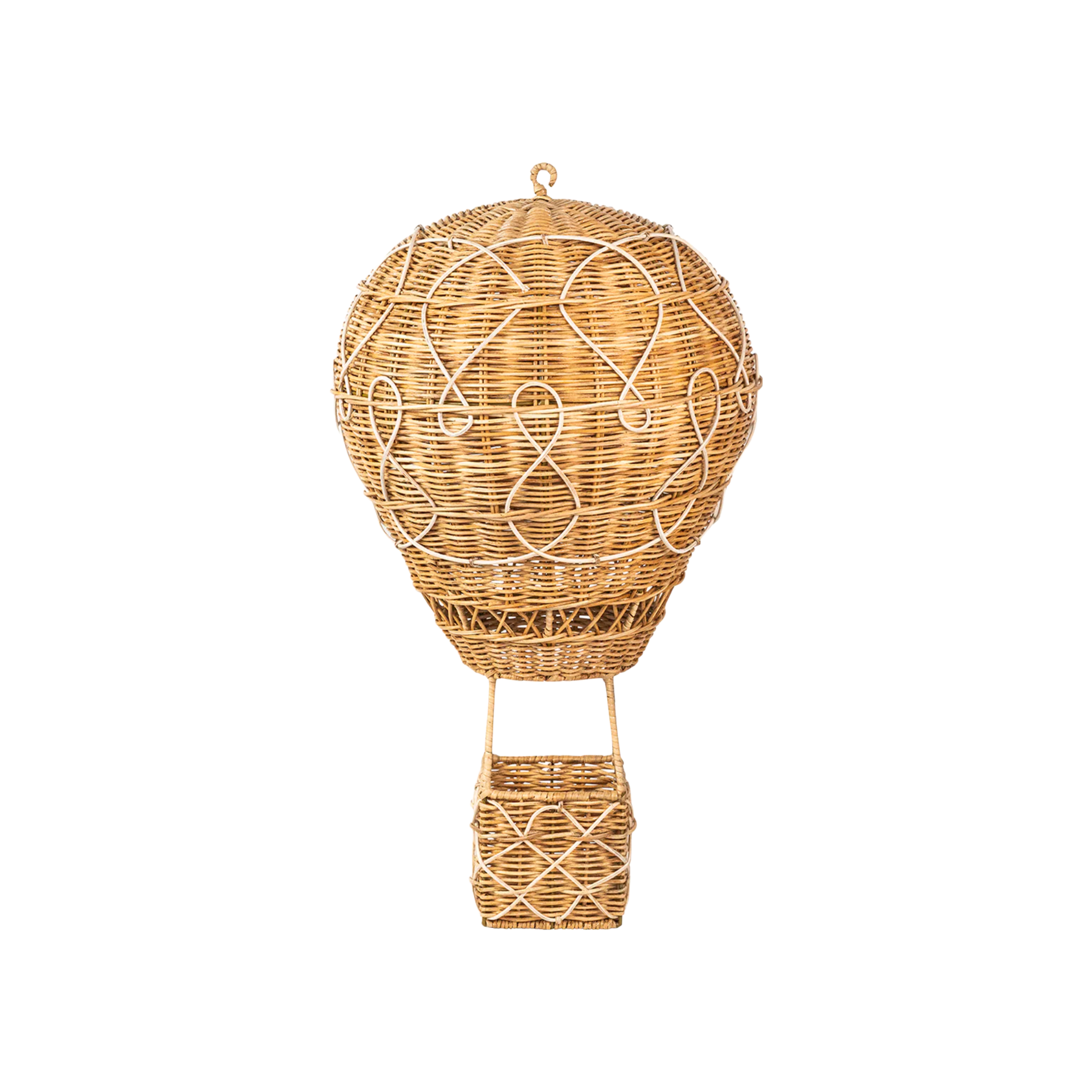 Large Provence Rattan Hot Air Balloon