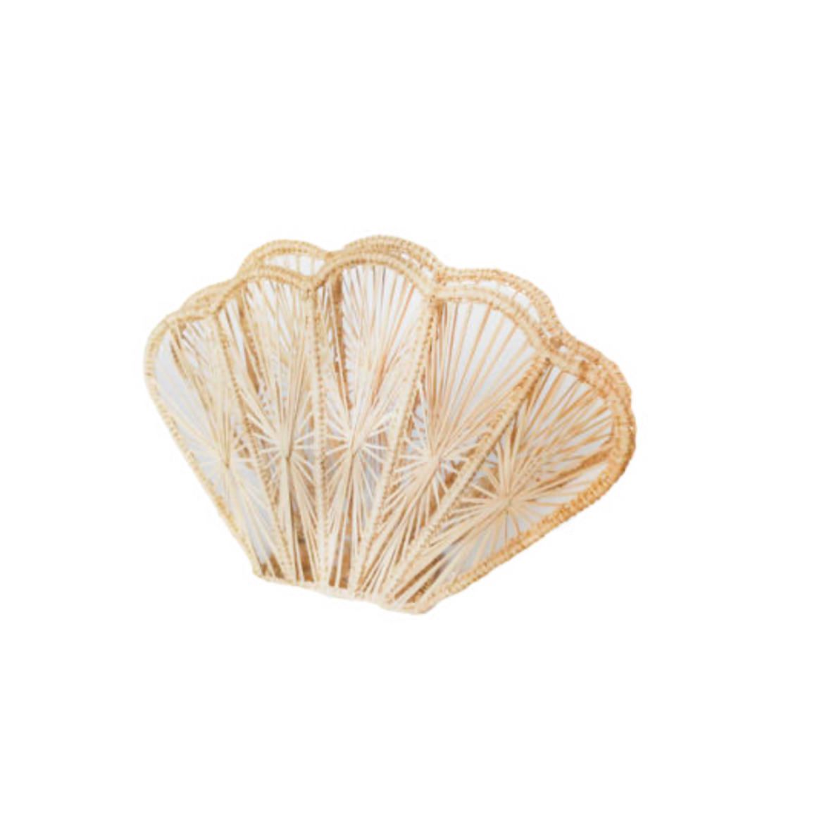 Natural Iraca Woven Shell Napkin Holder