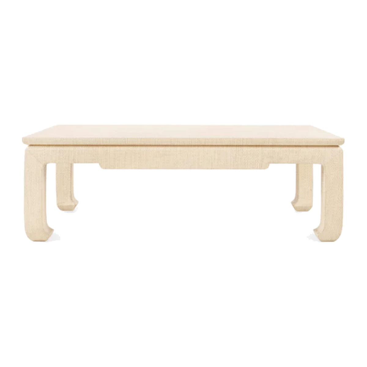 Natural Twill Rectangular Coffee Table on a white background