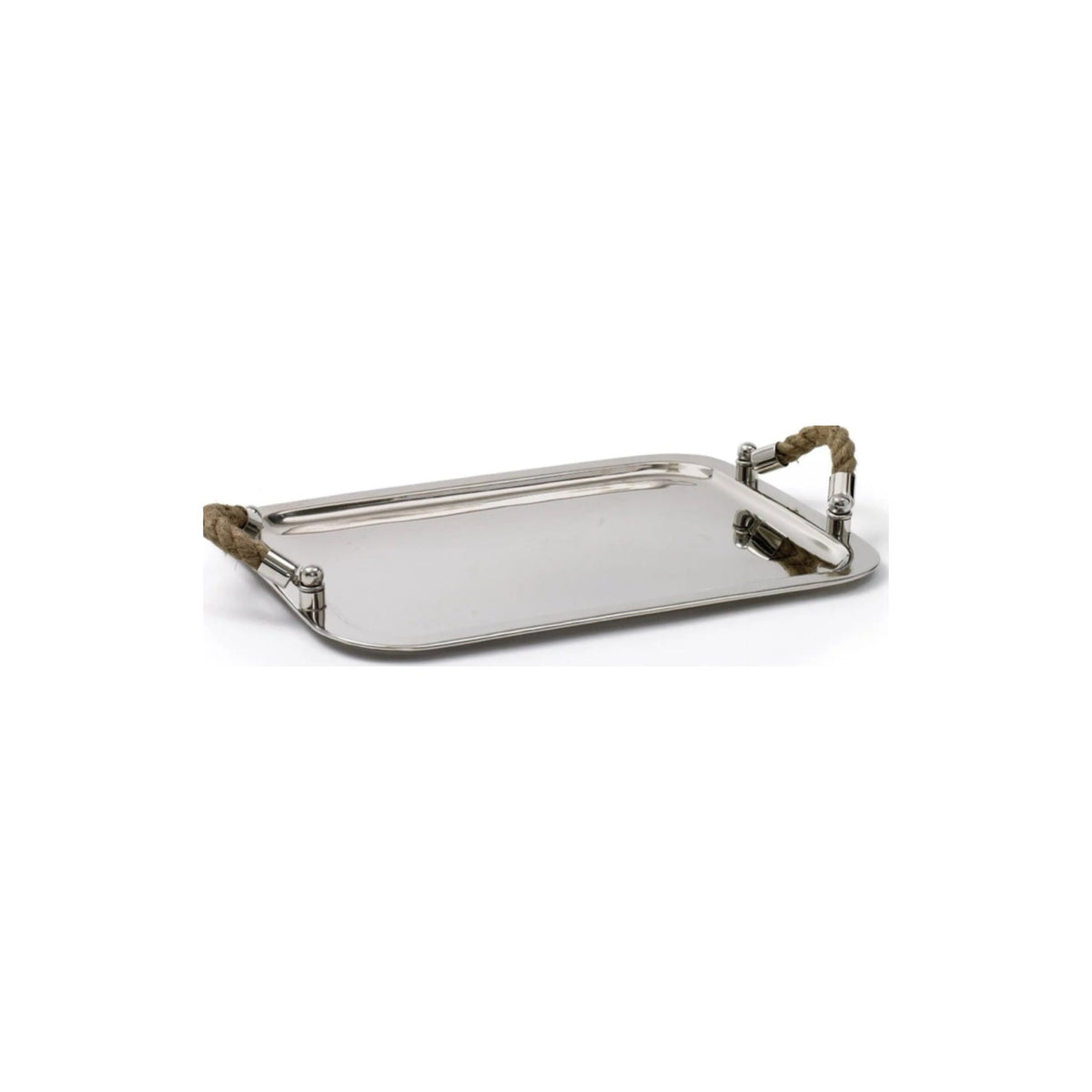 Nautical Natural Rope Handle Tray on a white background
