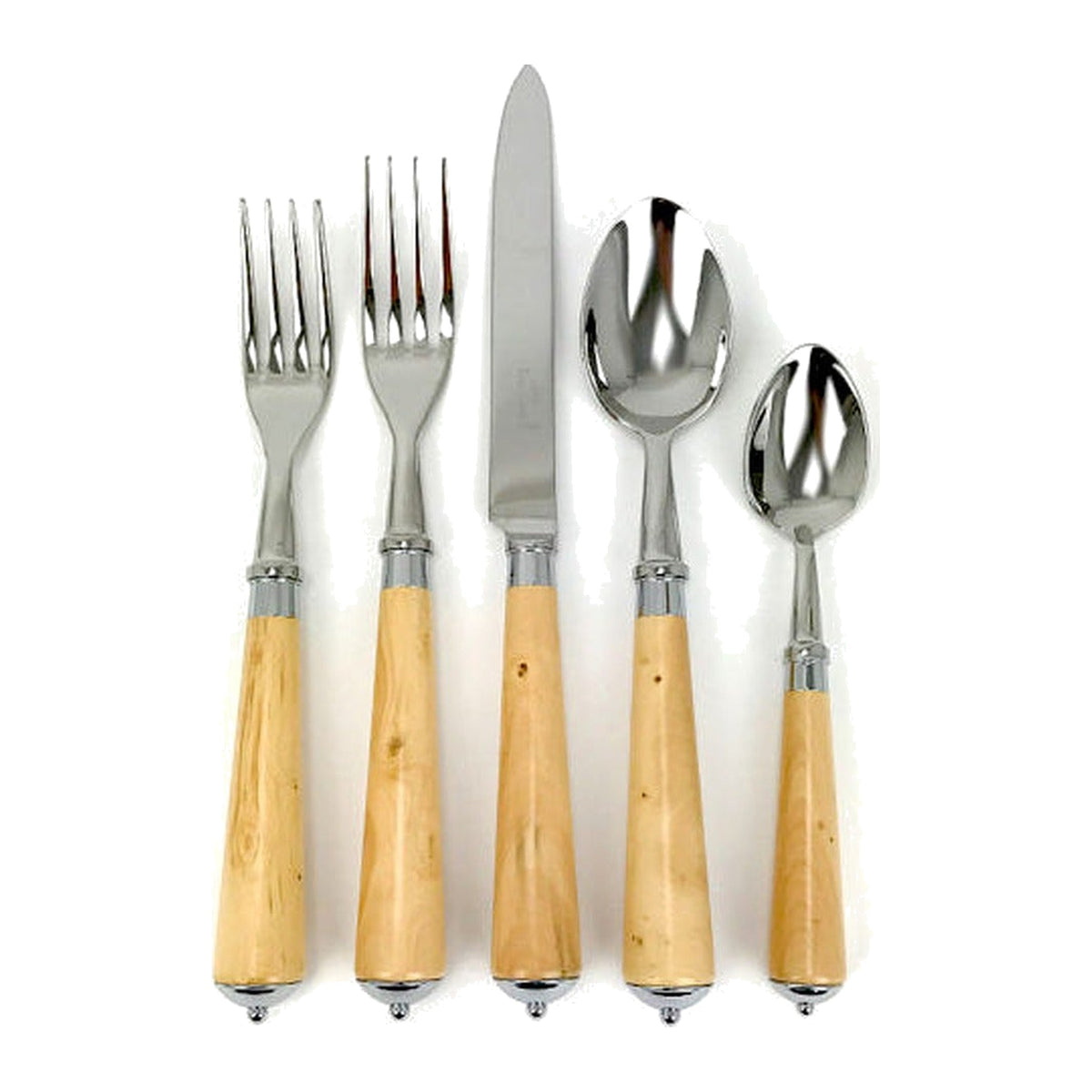 Boxwood Stainless Steel Cutlery 5 Piece Place Setting, shown on a white background