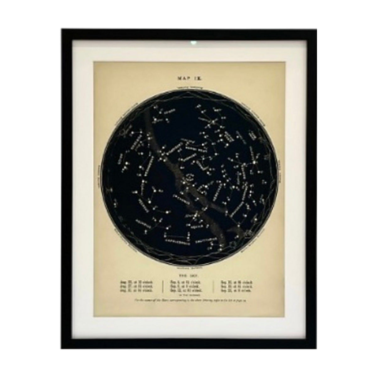 Astrology Map IX, framed art