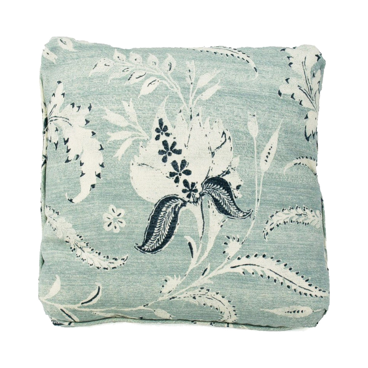 18" Blue Eden Print Pillows on a white background