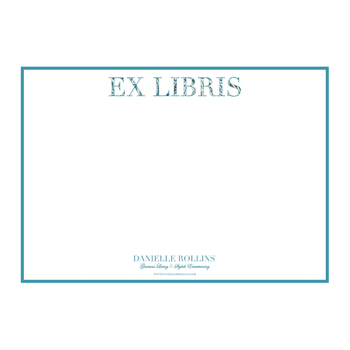 Signed Library Book Plate on a white background