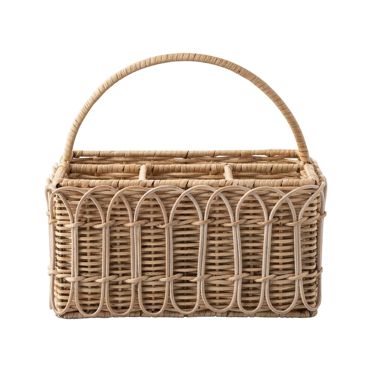 Provence Rattan Caddy, shown on a white background
