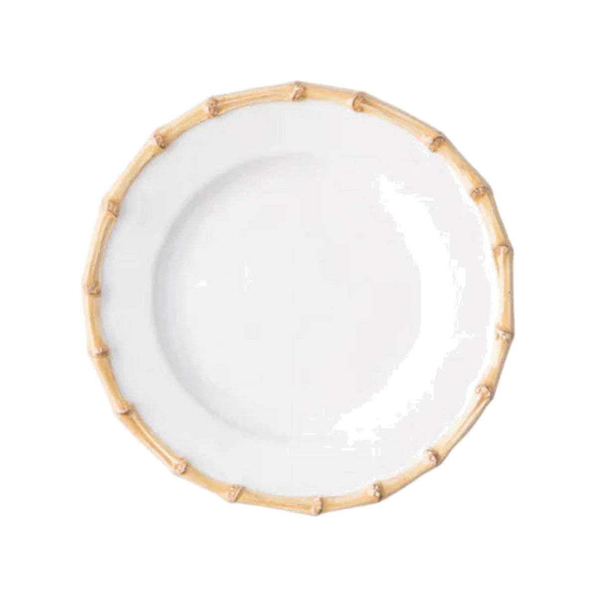 Bamboo Dessert/Salad Plate, shown on a white background