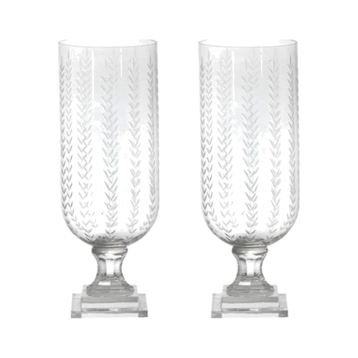 Pair of Large Leaf Hurricanes on a white background
