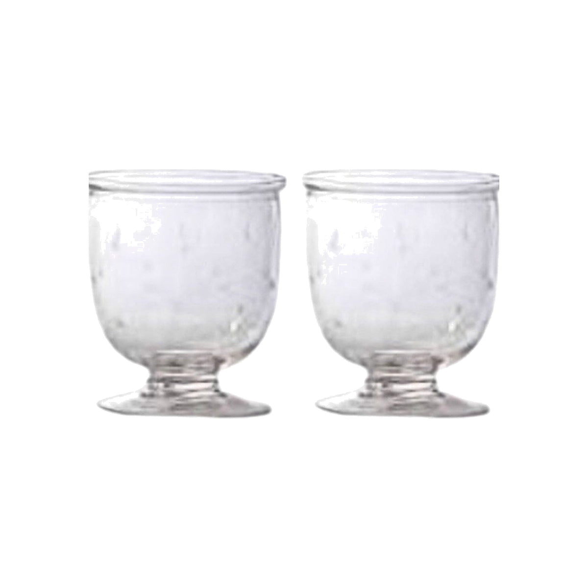 A Pair, Extra Small Etched Star Hurricanes on a white background