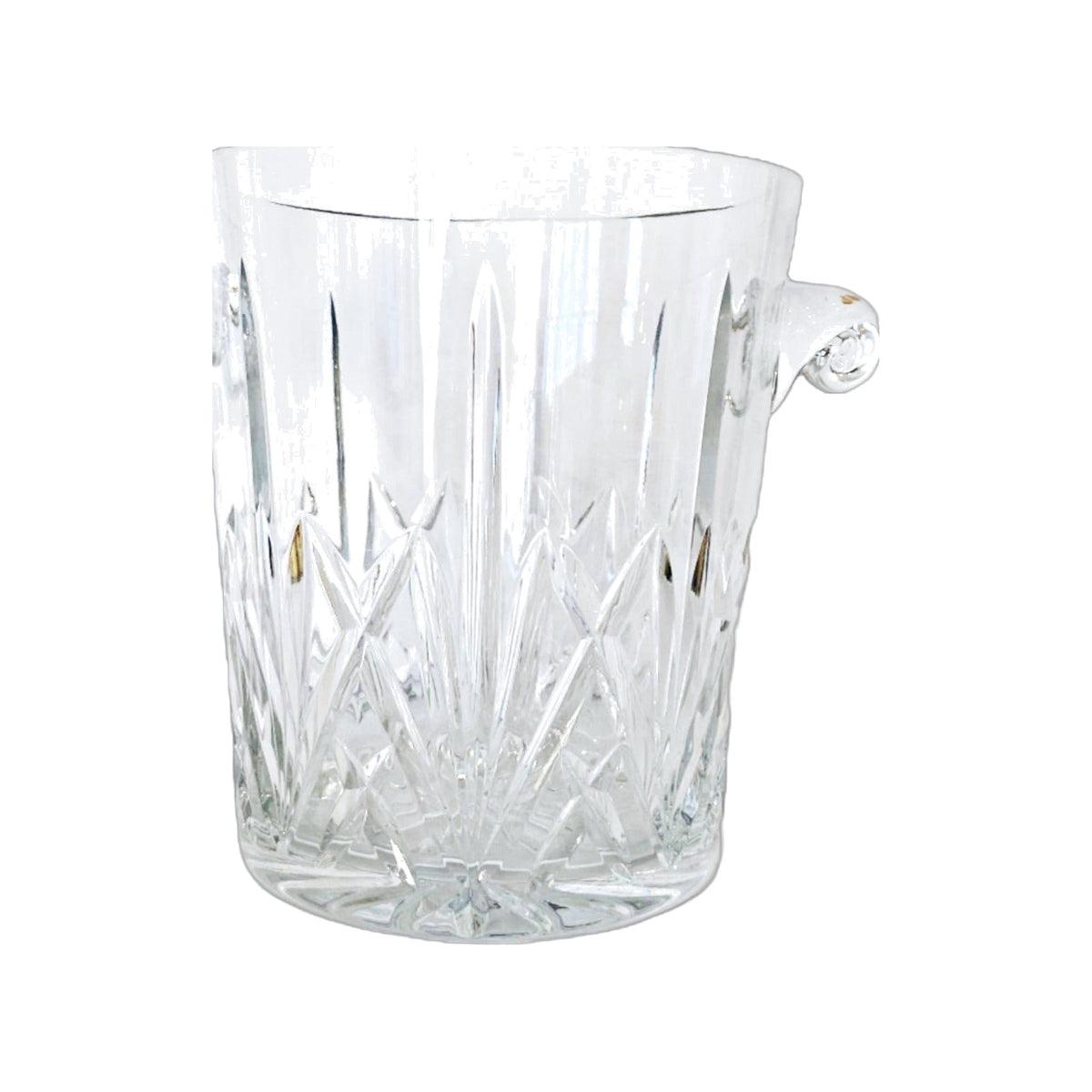 Vintage Crystal Ice Bucket, shown on a white background