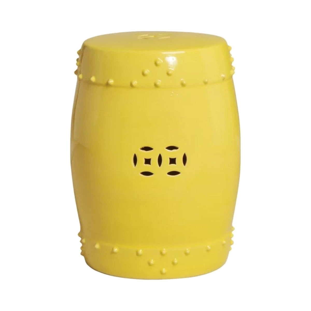 Ceramic Accent Stool on a white background