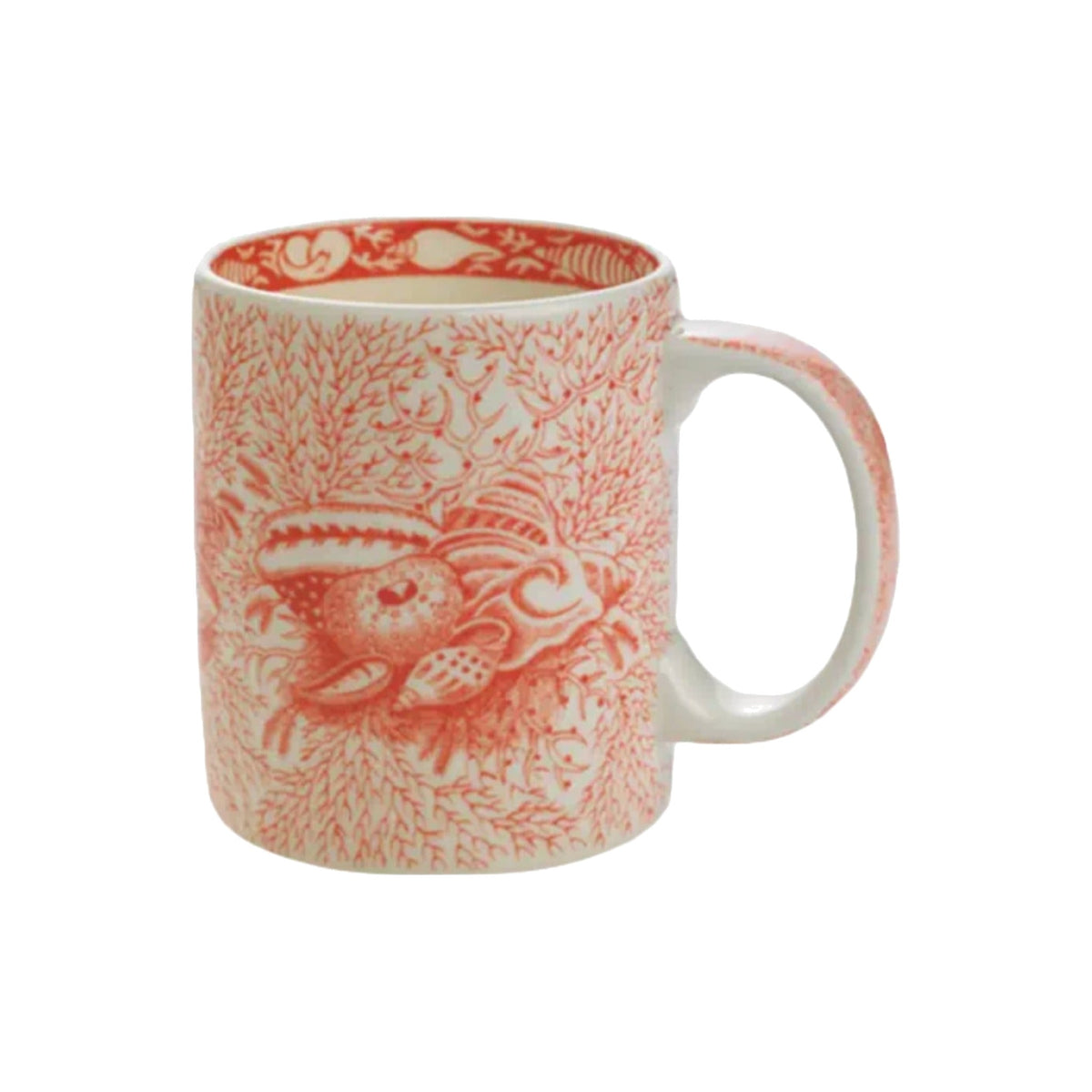 Coral Torquay Mug, shown on a white background