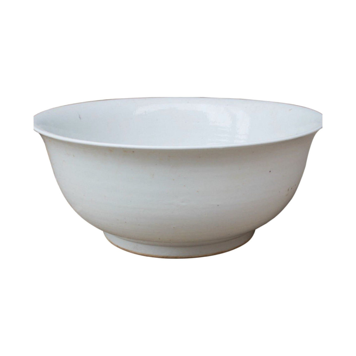 Busan White Flare-rimmed Large Bowl on a white background
