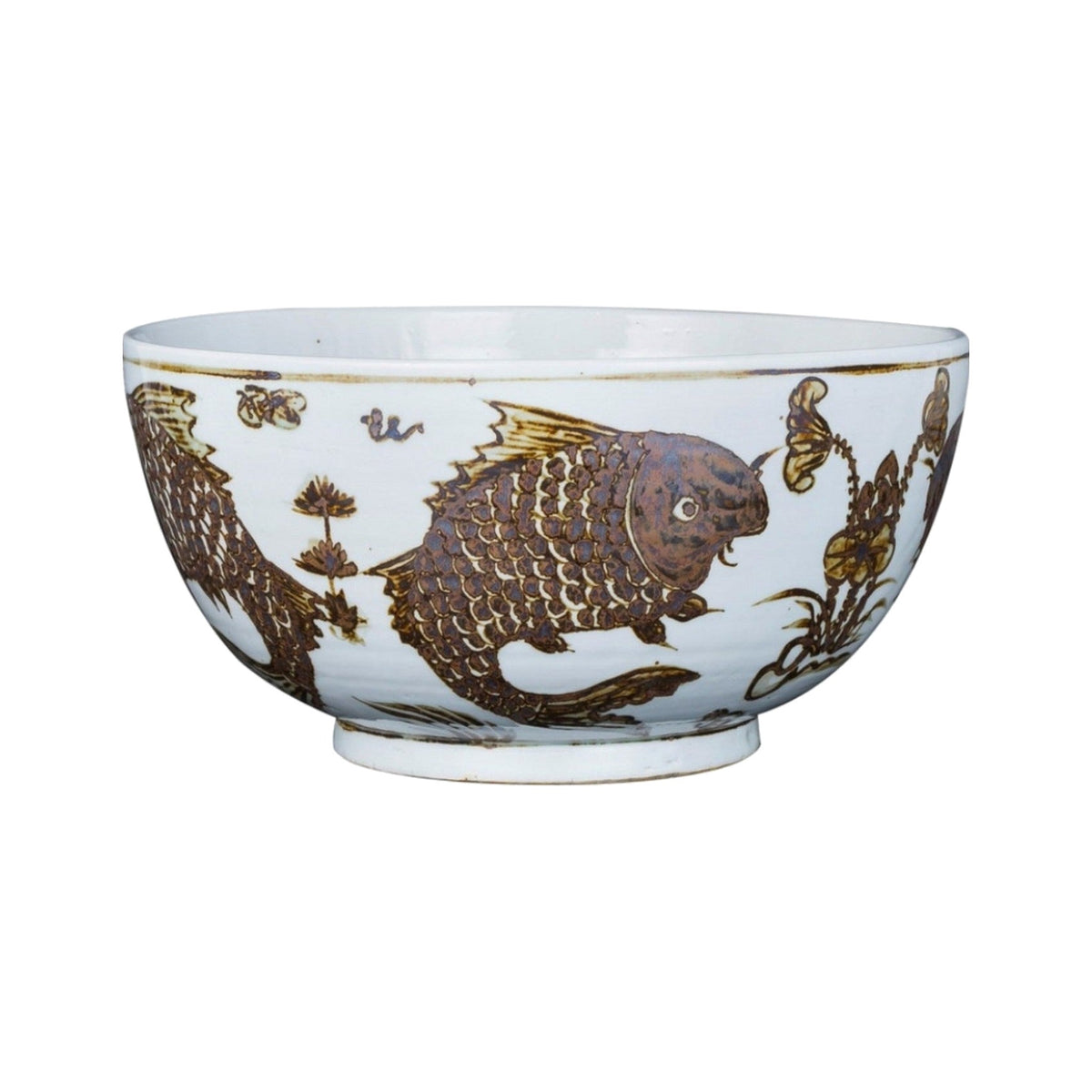 Rusty Brown Fish Bowl on a white background