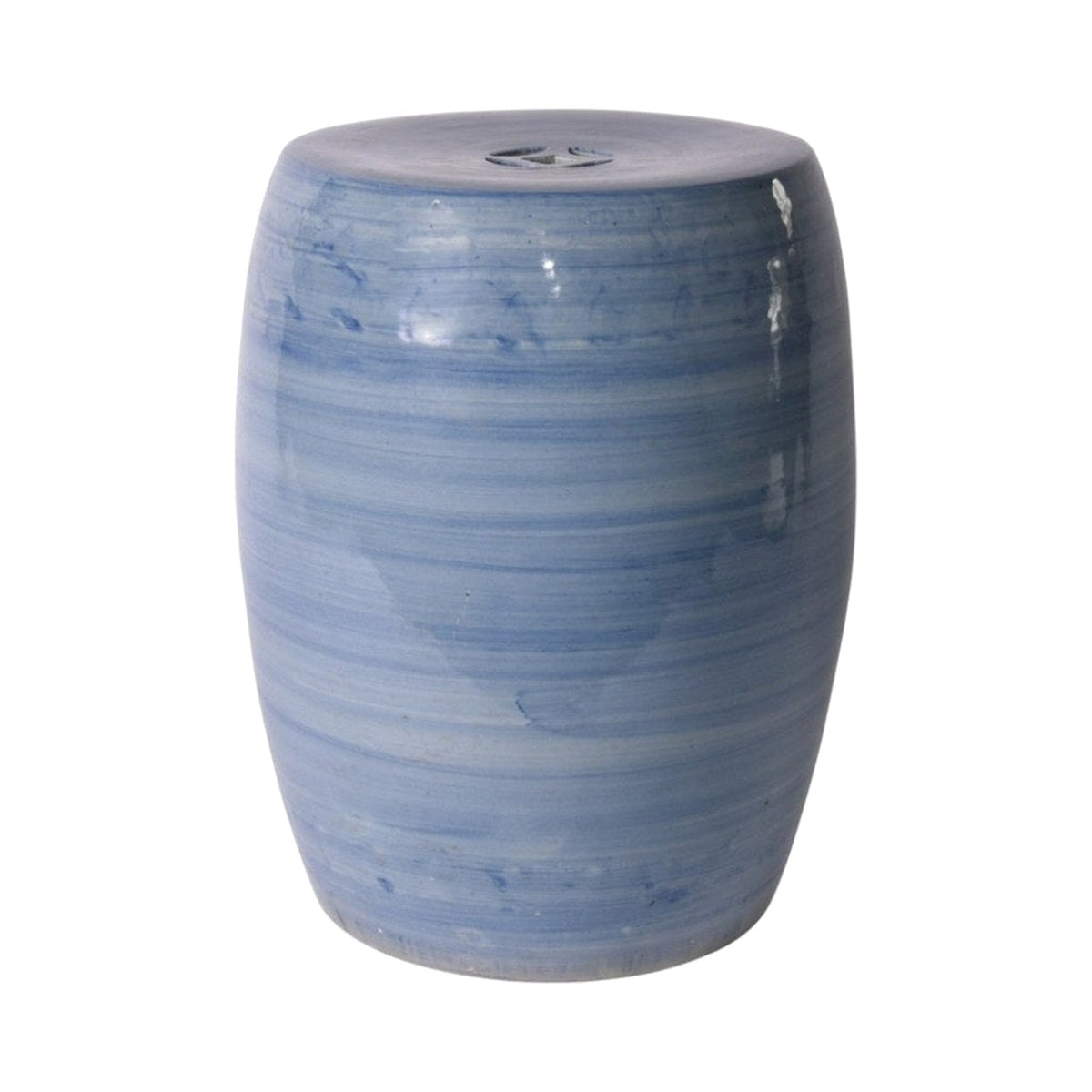 Denim Blue Village Garden Stool on a white background