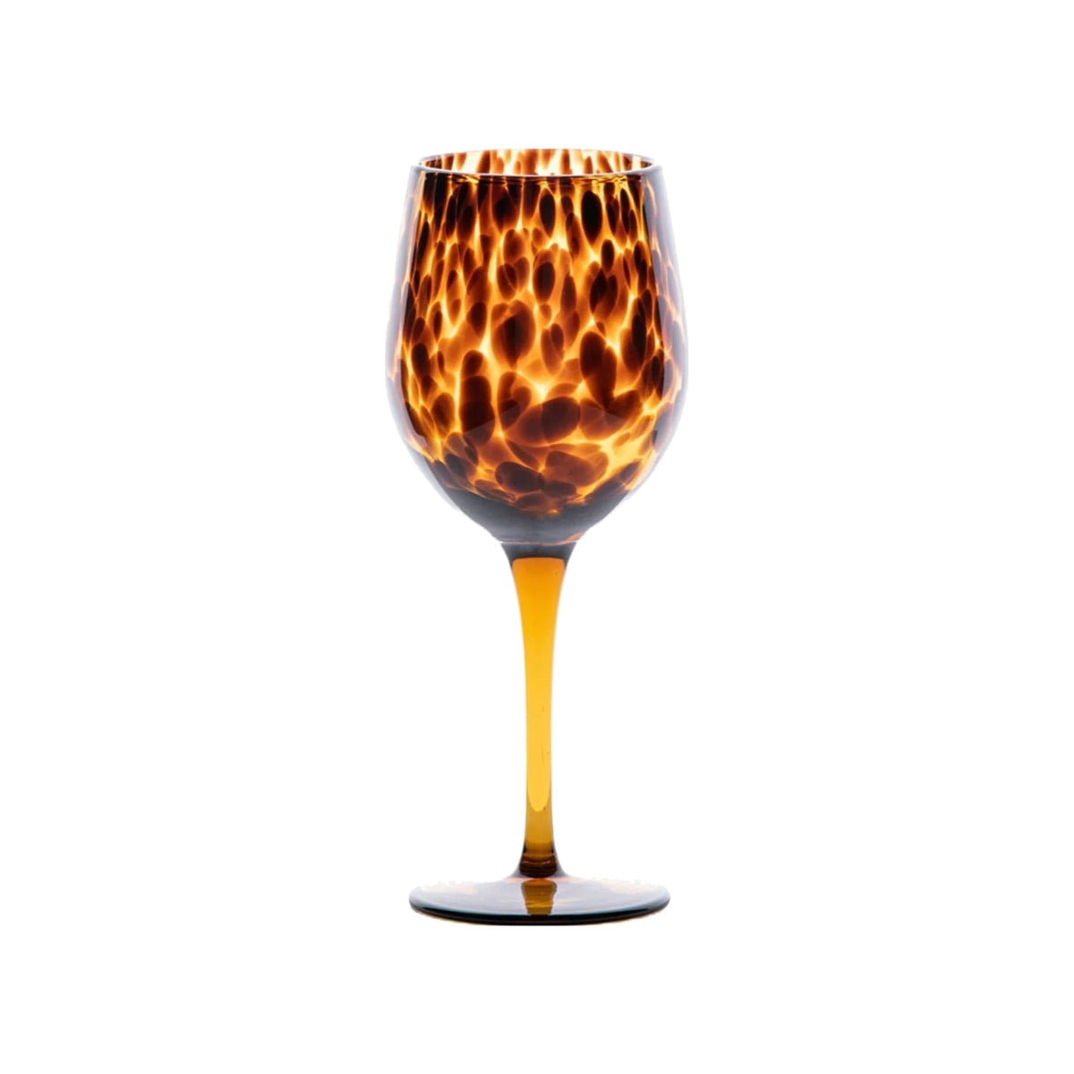 Single Tortoiseshell Puro Wine Glass, shown alone on a white background