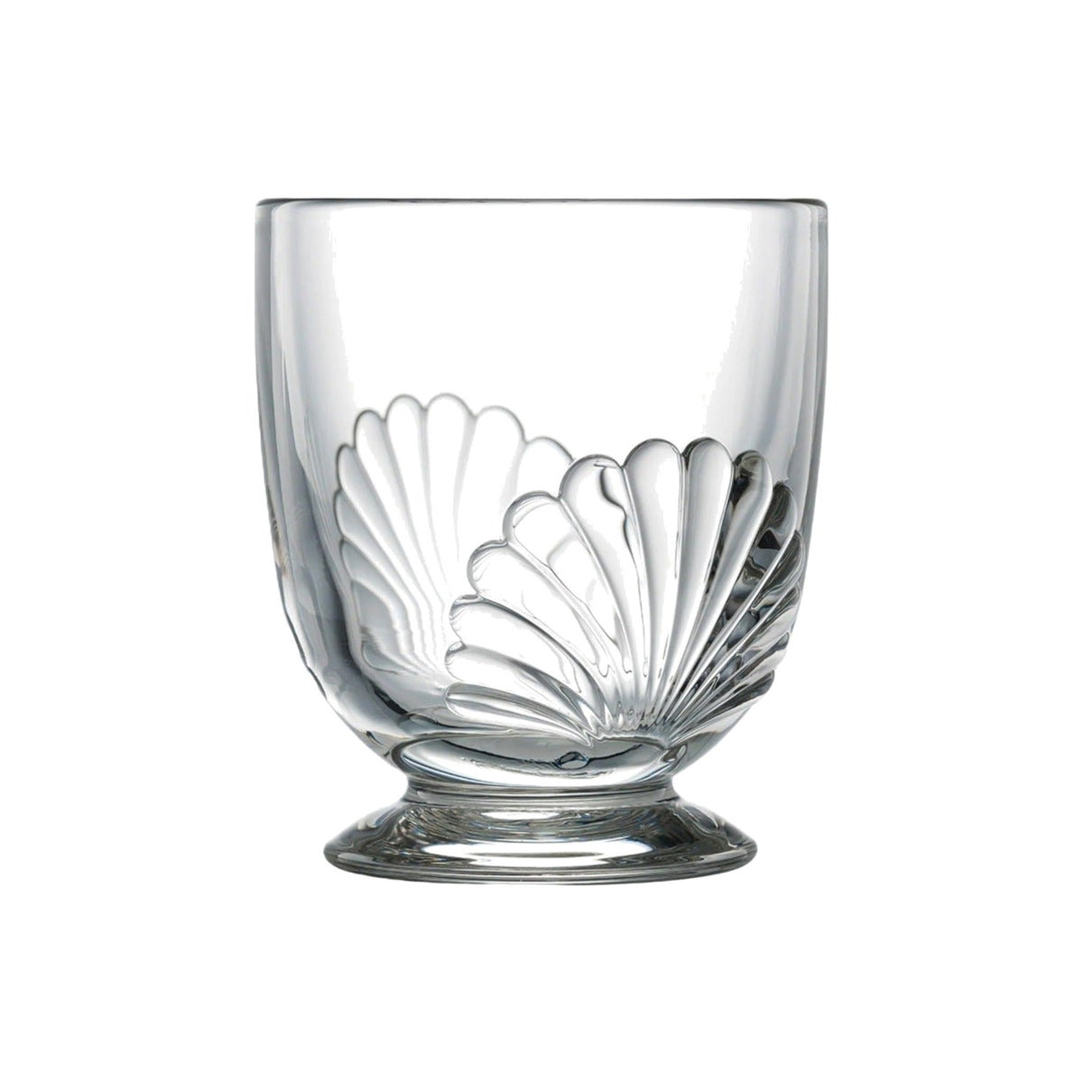 Single Belle Ile Shell Glass, shown alone on a white background