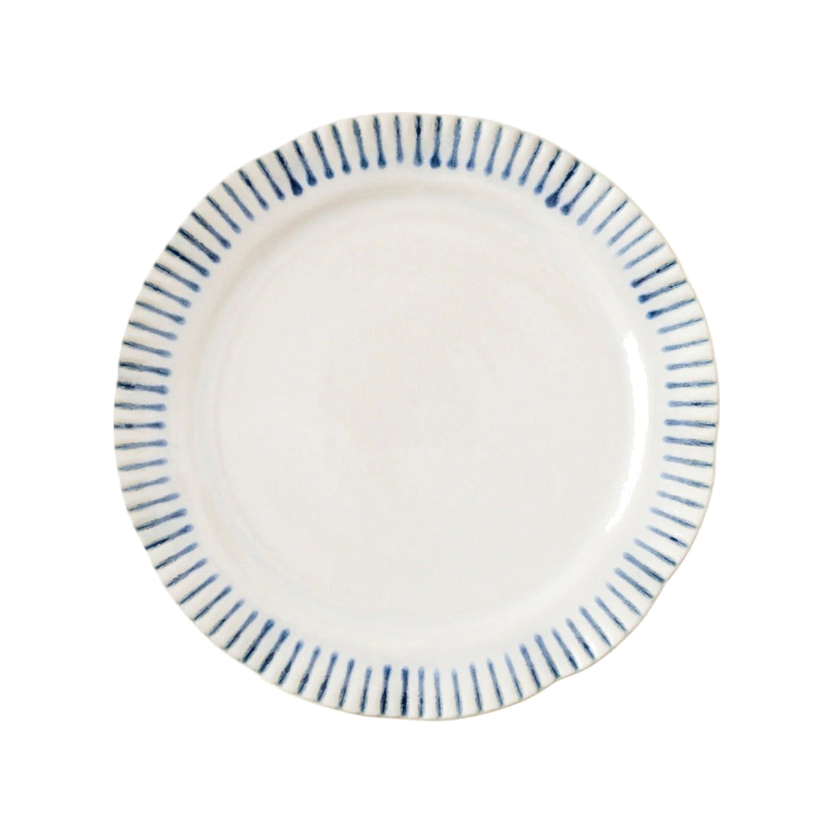 Sitio Stripe Dessert/Salad Plate, shown on a white background