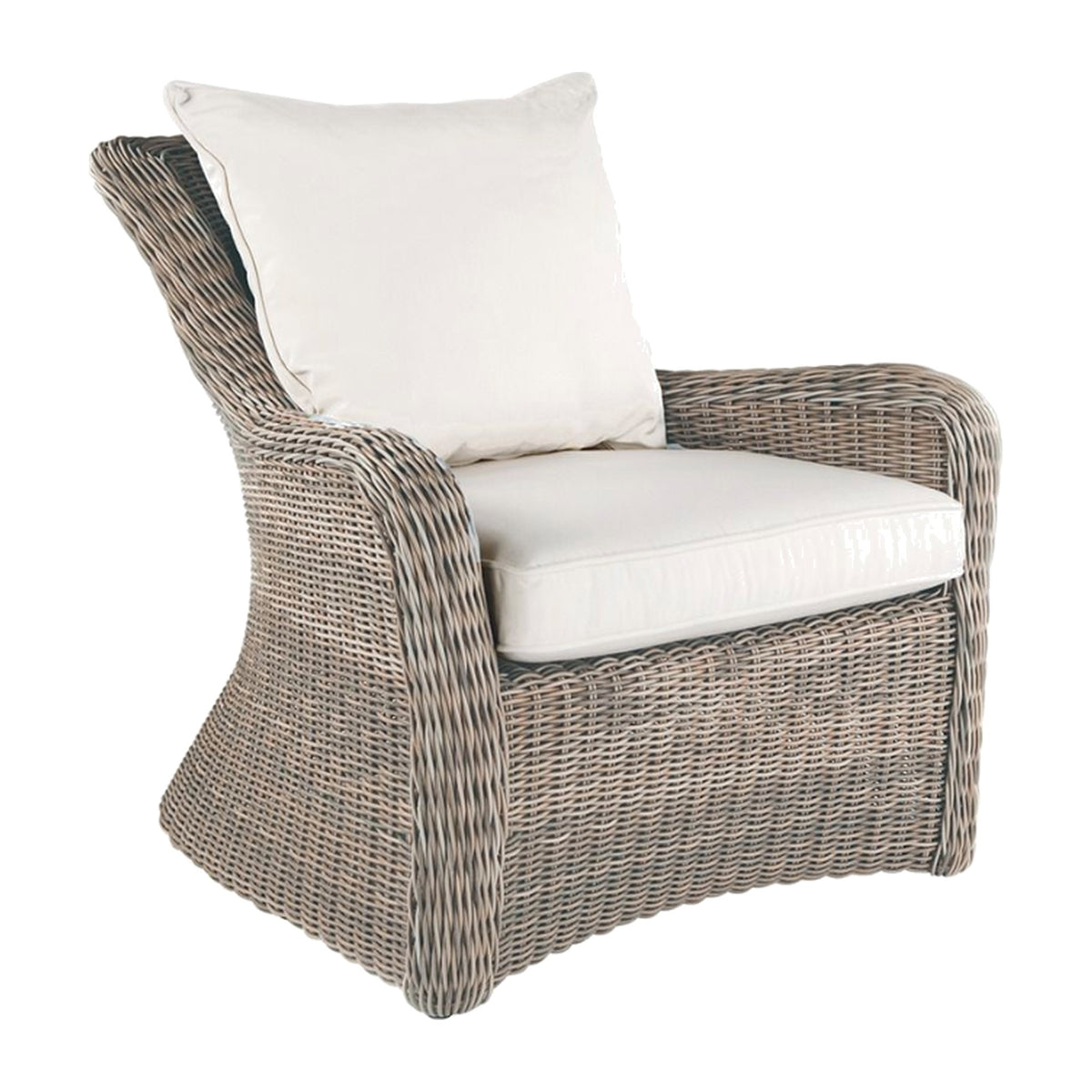 Hamptons Wicker Lounge Chair on a white background