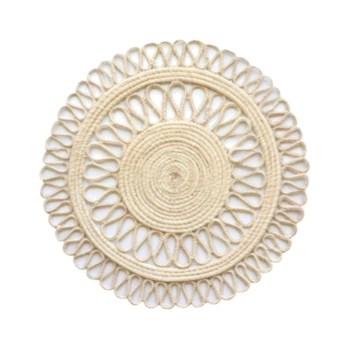 Handwoven Magnolia Dos Placemat, shown on a white background