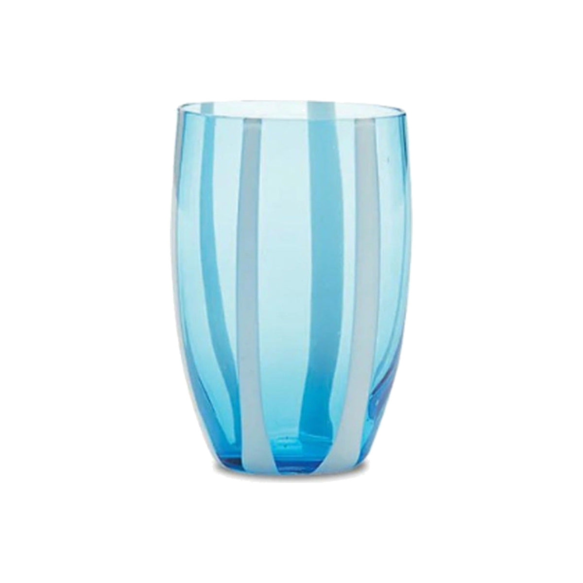 Single Gessato Aqua Tumbler, shown alone on a white background