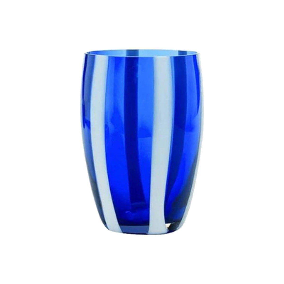 Single Gessato Cobalt Blue Tumbler, shown alone on a white background