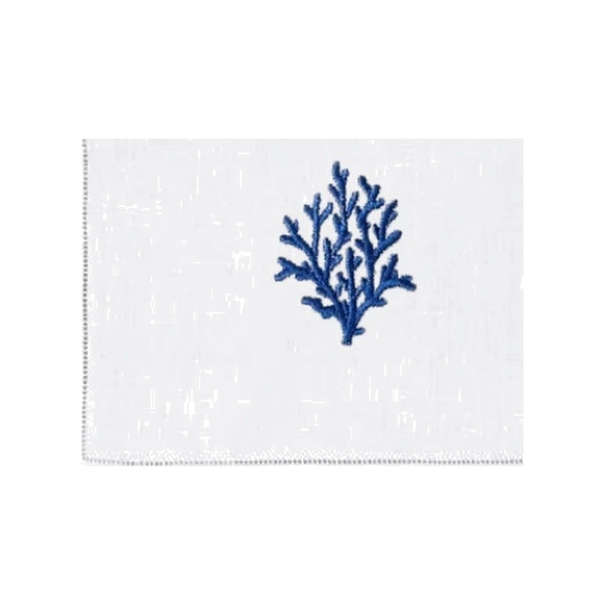 Blue Coral Cocktail Napkins, Set of 4, shown on a white background