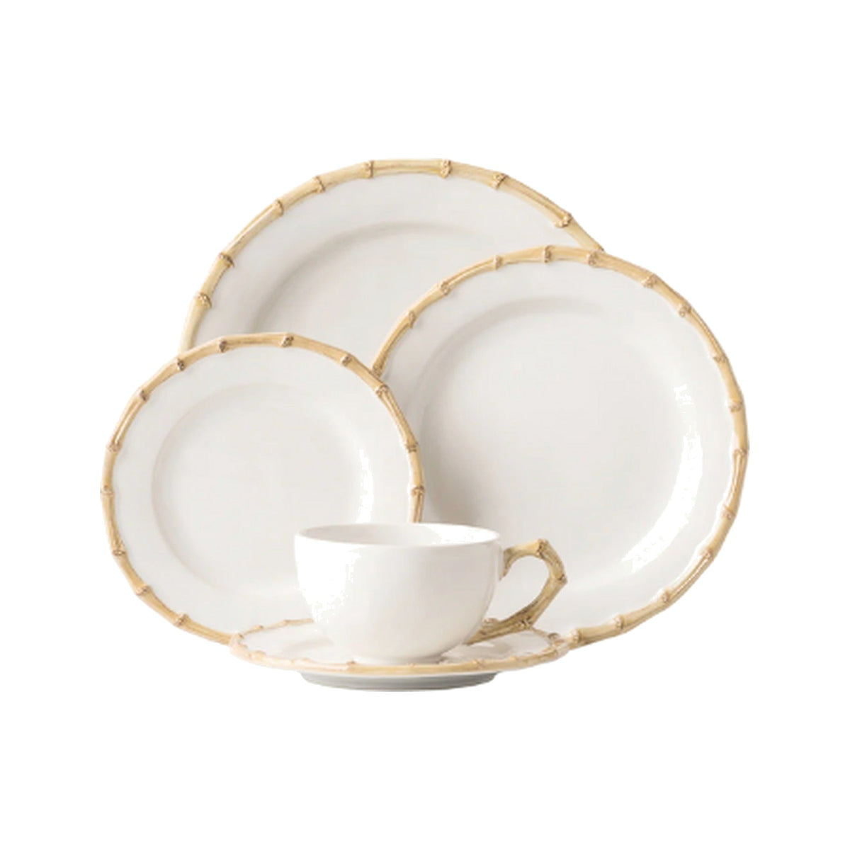 Bamboo 5pc Place Setting, shown on a white background