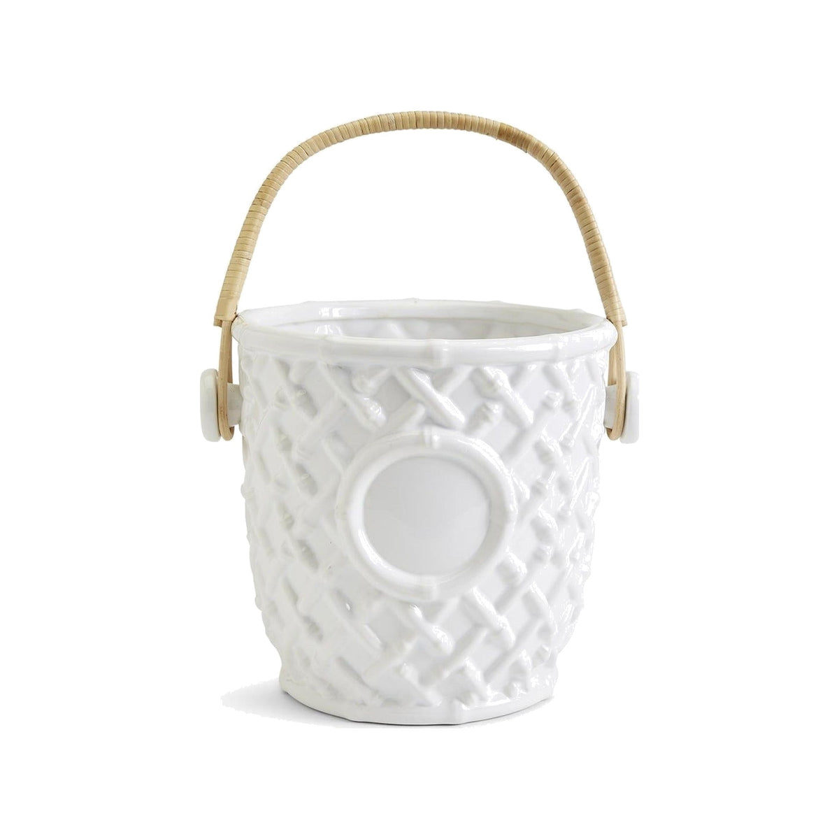 HAMPTON FAUX BAMBOO FRETWORK COOLER BUCKET, shown on a white background