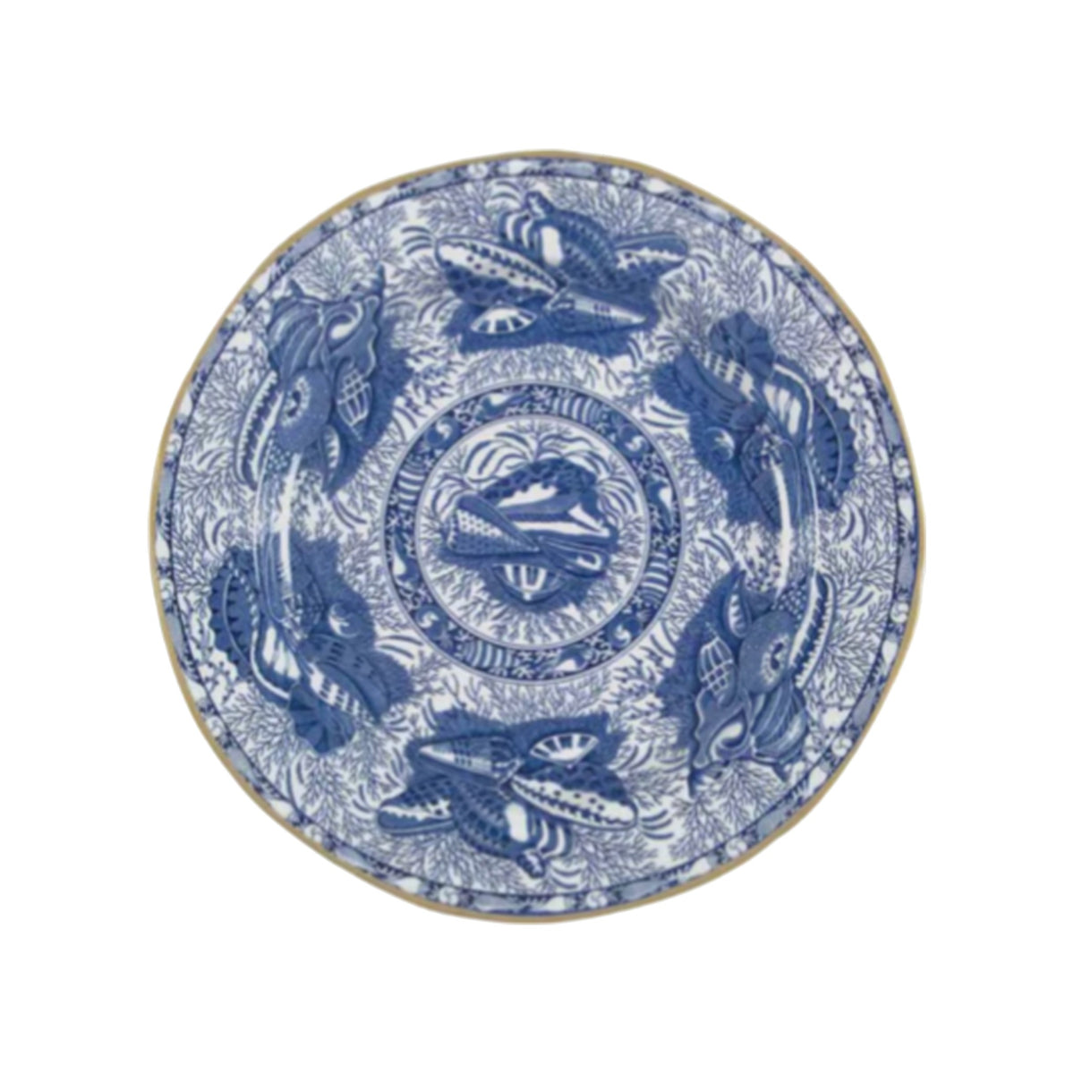 Rare Antique Mottahedeh Torquay Salad/Dessert Plate in Blue on a white background