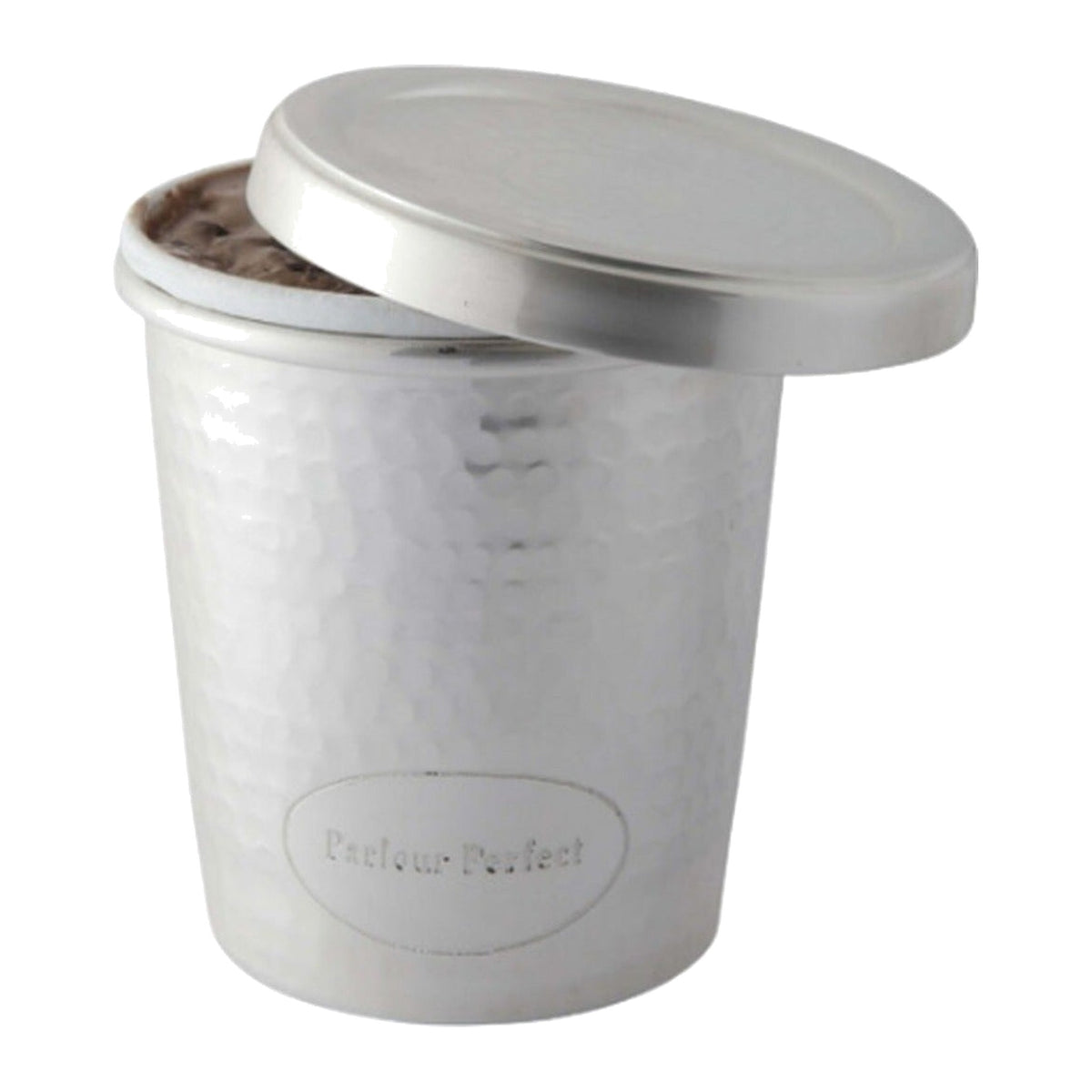 Silver Plated Ice Cream Bucket & Spoon Set, shown on a white background