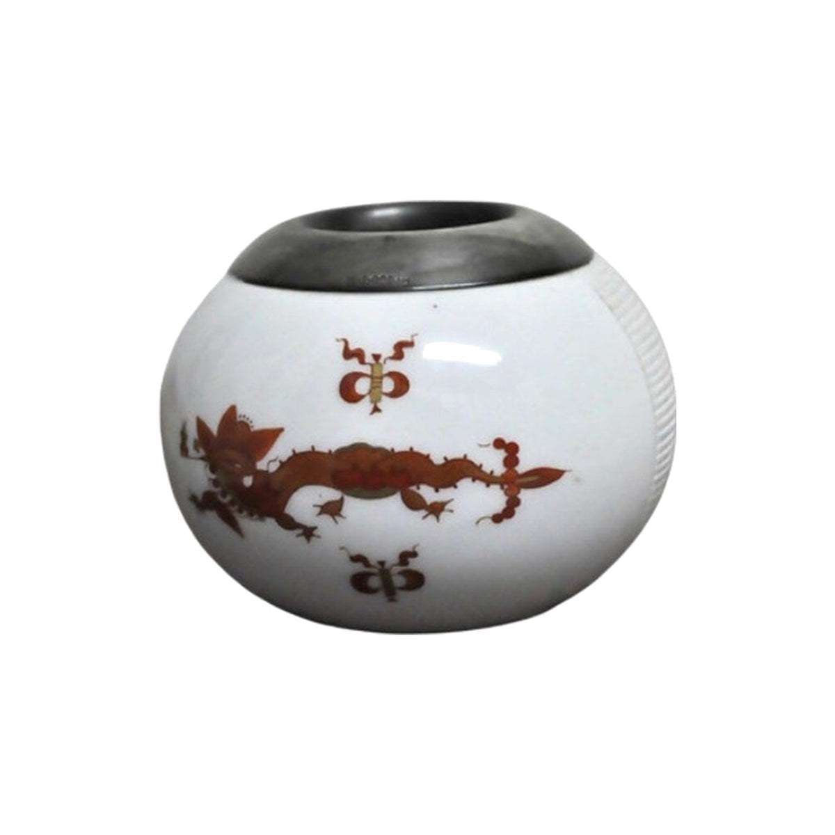Vintage Chinoiserie Porcelain Match Striker on a white background