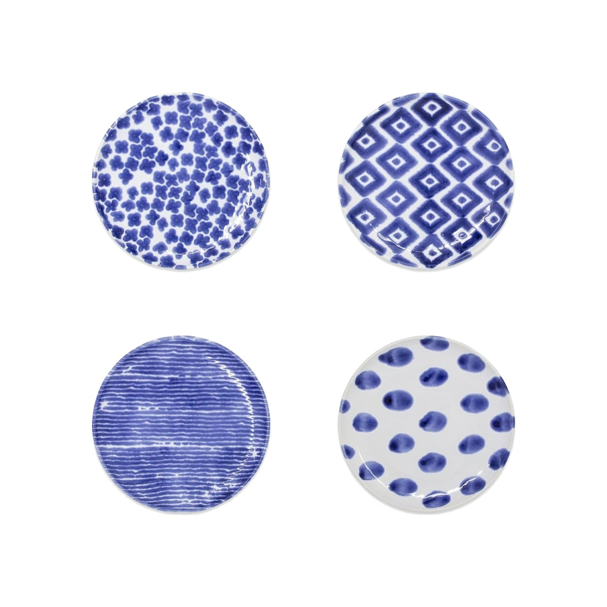 Santorini Cocktail Plate Set of 4, shown on a white background