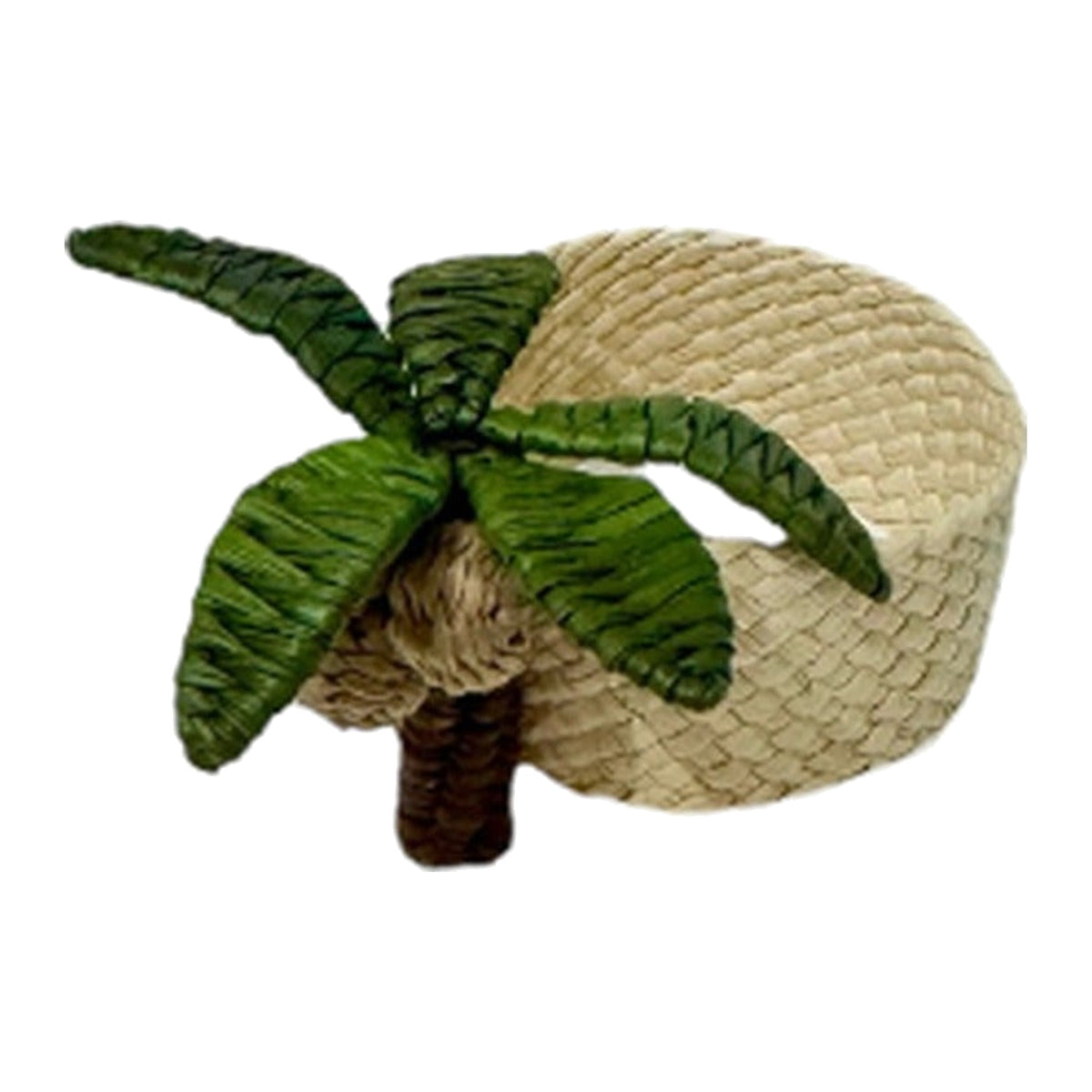 Palm Tree Napkin Ring, Set of 4, shown on a white background