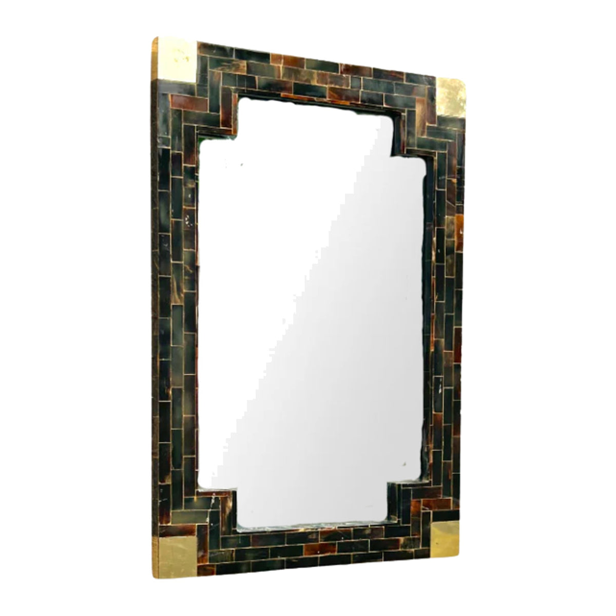 Vintage Tessellated Mirror on a white background