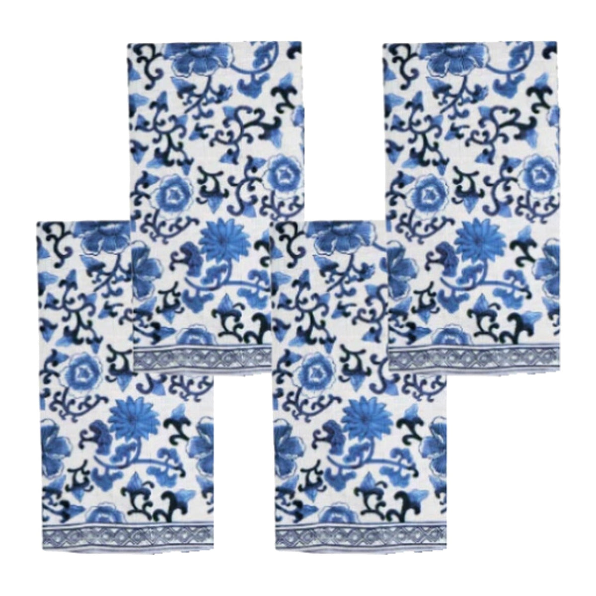 Chinoiserie Napkins, Set of 4, shown on a white background