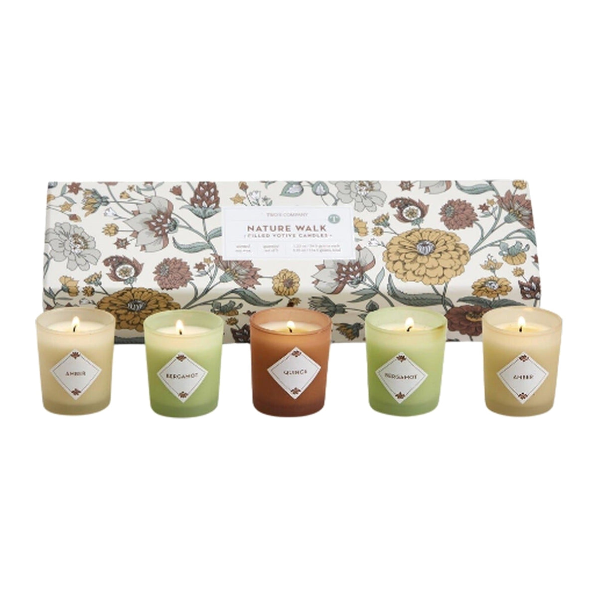 Nature Walk scented candles in gift box, set of 5